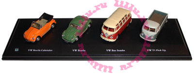 Набор из 4 автомобилей Volkswagen 1:72, в пластмассовой коробке, Cararama [714-2] Набор из 4 автомобилей Volkswagen 1:72, в пластмассовой коробке, Cararama [714-2]