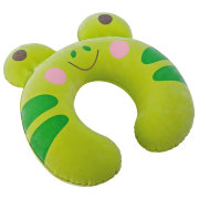 Подушка детская надувная для путешествий 'Лягушка', зеленая, Intex [68678NP]