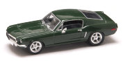 Модель автомобиля Ford Mustang GT Steve McQueen Bullitt 1968, зеленая, 1:43, серия Премиум в пластмассовой коробке, Yat Ming [43207G]
