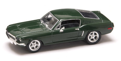 Модель автомобиля Ford Mustang GT Steve McQueen Bullitt 1968, зеленая, 1:43, серия Премиум в пластмассовой коробке, Yat Ming [43207G] Модель автомобиля Ford Mustang GT Steve McQueen Bullit 1968, зеленая, 1:43, серия Премиум в пластмассовой коробке, Yat Ming [43207G]