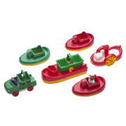 Набор игрушек для воды '5 лодок, автомобиль, 2 фигурки', Aquaplay [A243-2]