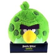 Мягкая игрушка 'Зеленая космическая злая птичка' (Angry Birds Space - Green Bird), 20 см, со звуком, Commonwealth Toys [92670-G]