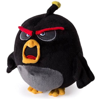 Мягкая игрушка &#039;Черная злая птичка Бомба&#039; (Angry Birds - Bomb Bird), 10 см, Spin Master [73179] Мягкая игрушка 'Черная злая птичка Бомба' (Angry Birds - Bomb Bird), 10 см, Spin Master [73179]