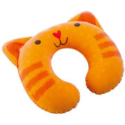 Подушка детская надувная для путешествий 'Кошка', оранжевая, Intex [68678NP]