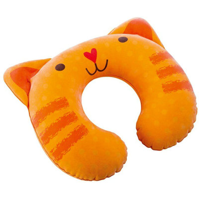 Подушка детская надувная для путешествий &#039;Кошка&#039;, оранжевая, Intex [68678NP] Подушка детская надувная для путешествий 'Кошка', оранжевая, Intex [68678NP]