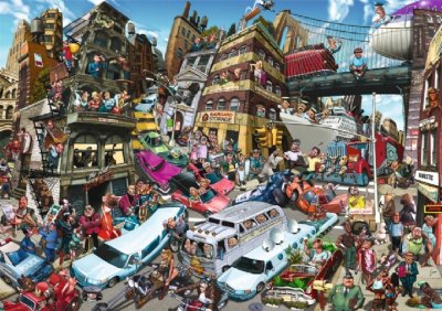 Пазл 'Городская жизнь' (Streetlife), 1000 элементов, Heye [29126] Пазл 'Городская жизнь' (Streetlife), 1000 элементов, Heye [29126]