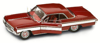Модель автомобиля Oldsmobile Starfire 1962, красный металлик, 1:18, Yat Ming [20208R] Модель автомобиля Oldsmobile Starfire 1962, красный металлик, 1:43, Yat Ming [20208R]