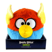 Мягкая игрушка 'Коричнево-голубая космическая злая птичка' (Angry Birds Space - Blue Bird), 20 см, со звуком, Commonwealth Toys [92670-BB]