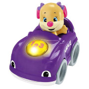 Интерактивная игрушка 'Сестричка ученого щенка на фиолетовой машинке', из серии 'Смейся и учись', Fisher Price [DHT98]