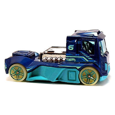 Коллекционная модель тягача Rennen Rig - HW Race 2014, сине-голубая, Hot Wheels, Mattel [BFD49] Коллекционная модель тягача Rennen Rig - HW Race 2014, сине-голубая, Hot Wheels, Mattel [BFD49]