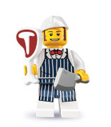 Минифигурка 'Мясник', серия 6 'из мешка', Lego Minifigures [8827-14]