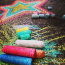 Цветные толстые мелки с блестками для асфальта, 6 штуки, Crayola [51-1216] - 51-1216-1.jpg