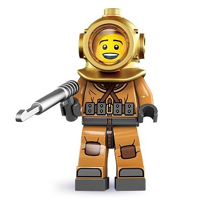Минифигурка 'Водолаз', серия 8 'из мешка', Lego Minifigures [8833-06] Минифигурка 'Водолаз', серия 8 'из мешка', Lego Minifigures [8833-06]