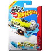 Коллекционная модель автомобиля Carbonator - HW Race 2014, желто-голубая, Hot Wheels, Mattel [BFD41]
