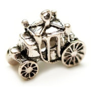 Кукольная миниатюра 'Игрушечная карета', серебро, 1:6-1:12, ScrapBerry's [SCB250122551]