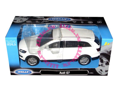 Модель автомобиля Audi Q7, белая, 1:24, Welly [22481W] Модель автомобиля Audi Q7, белая, 1:24, Welly [22481W]