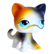 * Одиночная зверюшка 'Стоячая трехцветная Кошка', Littlest Pet Shop [#106]