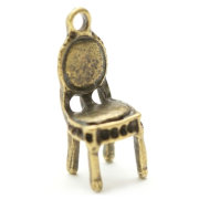 Кукольная миниатюра 'Игрушечный стульчик', бронза, 1:6-1:12, ScrapBerry's [SCB250120480b]