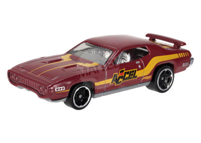 Коллекционная модель автомобиля 1971 Plymouth Road Runner - HW Workshop 2014, вишневая, Hot Wheels, Mattel [BFG03] Коллекционная модель автомобиля 1971 Plymouth Road Runner - HW Workshop 2014, вишневая, Hot Wheels, Mattel [BFG03]
