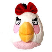 Мягкая игрушка 'Белая злая птичка-девочка' (Angry Birds - White Bird), 12 см, со звуком, Commonwealth Toys [92049-W]