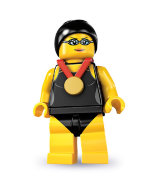 Минифигурка 'Пловец-чемпион', серия 7 'из мешка', Lego Minifigures [8831-01]
