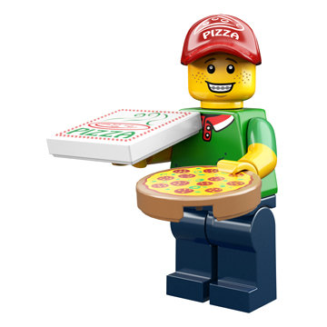 Минифигурка &#039;Курьер, доставляющий пиццу&#039;, серия 12 &#039;из мешка&#039;, Lego Minifigures [71007-11] Минифигурка 'Курьер, доставляющий пиццу', серия 12 'из мешка', Lego Minifigures [71007-11]