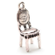 Кукольная миниатюра 'Игрушечный стульчик', серебро, 1:6-1:12, ScrapBerry's [SCB250120480]