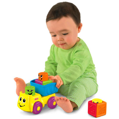 * Игрушка 'Самосвал с блоками' из серии 'Кубики с сюрпризами', Fisher Price [P9785] Игрушка 'Самосвал с блоками' из серии 'Кубики с сюрпризами', Fisher Price [P9785]