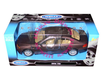 Модель автомобиля BMW 745i, темный металлик, 1:24, Welly [22446W] Модель автомобиля BMW 745i, темный металлик, 1:24, Welly [22446W]