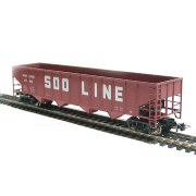 Саморазгружающийся бункерный грузовой вагон 'Soo Line', коричневый, масштаб HO, Mehano [T077-17857]