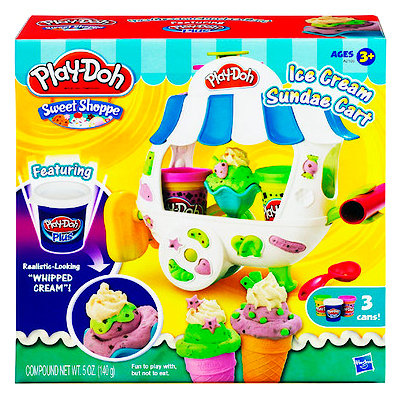 Набор для детского творчества с пластилином 'Вагончик с мороженым' (Ice Cream Sundae Cart), Play-Doh Plus, Hasbro [A2106] Набор для детского творчества с пластилином 'Вагончик с мороженым' (Ice Cream Sundae Cart), Play-Doh Plus, Hasbro [A2106]