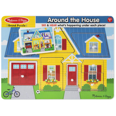 Деревянная звуковая игрушка-пазл &#039;Мой дом&#039;, Melissa&amp;Doug [734] Деревянная звуковая игрушка-пазл 'Мой дом', Melissa&Doug [734]