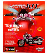 Сборная модель мотоцикла Triumph Rocket III, 1:18, красная, Bburago [18-55000-04]