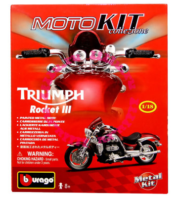 Сборная модель мотоцикла Triumph Rocket III, 1:18, красная, Bburago [18-55000-04] Сборная модель мотоцикла Triumph Rocket III, 1:18, красная, Bburago [18-55000-04]