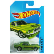 Коллекционная модель автомобиля Ford Mustang Coupe 1967 - HW City 2014, зеленая, Hot Wheels, Mattel [BFD83]