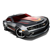Коллекционная модель автомобиля Camaro SS 2010 - HW Showroom 2013, черная, Hot Wheels, Mattel [X1804]