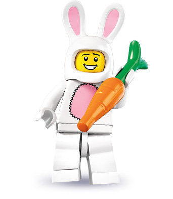 Минифигурка &#039;Человек в костюме кролика&#039;, серия 7 &#039;из мешка&#039;, Lego Minifigures [8831-03] Минифигурка 'Человек в костюме кролика', серия 7 'из мешка', Lego Minifigures [8831-03]