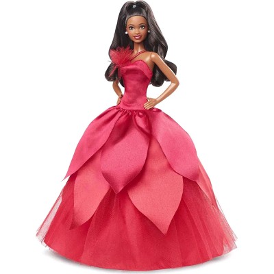 Кукла Барби &#039;Рождество-2022&#039; (2022 Holiday Barbie), афроамериканка, коллекционная, Mattel [HBY04/HBY07] Кукла Барби 'Рождество-2022' (2022 Holiday Barbie), афроамериканка, коллекционная, Mattel [HBY04/HBY07]