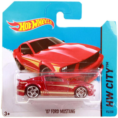 Коллекционная модель автомобиля Ford Mustang 2007 - HW City 2014, красная, Hot Wheels, Mattel [BFD85] Коллекционная модель автомобиля Ford Mustang 2007 - HW City 2014, красная, Hot Wheels, Mattel [BFD85]
