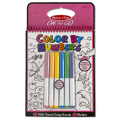 Набор раскрасок по номерам 'Для девочек' с блокнотом, On the Go - Color by Numbers, Melissa&amp;Doug [5377] Набор раскрасок по номерам 'Для девочек' с блокнотом, On the Go, Melissa&Doug [5377]