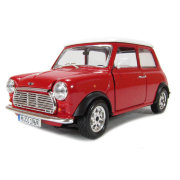 Модель автомобиля Mini Cooper 1:24, красная, из серии Bijoux Collezione, BBurago [18-22011]