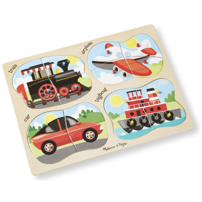 Деревянный пазл 4-в-1 'Транспорт', Melissa&amp;Doug [9865] Деревянный пазл 4-в-1 'Транспорт', Melissa&Doug [9865]