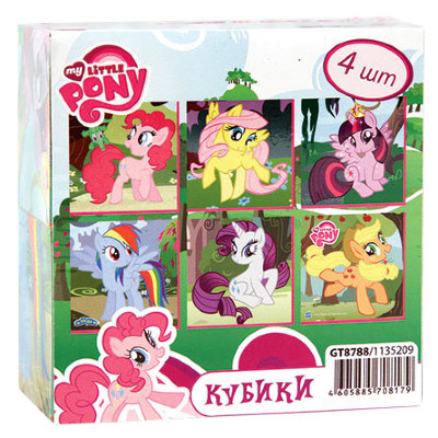Кубики &#039;Пони&#039;, 4 штуки, My Little Pony, Затейники [GT8788] Кубики 'Пони', 4 штуки, My Little Pony, Затейники [GT8788]