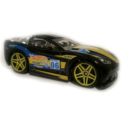 Модель автомобиля &#039;C6 Corvette&#039;, Чёрно-жёлтая, Tooned, Hot Wheels [DTX51] Модель автомобиля 'C6 Corvette', Чёрно-жёлтая, Tooned, Hot Wheels [DTX51]
