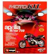 Сборная модель мотоцикла Aprilia Shiver 750, 1:18, черная, Bburago [18-55000-06]