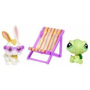 Зверюшки из серии 'Парочки' - Белый Зайчик и Черепашка, Littlest Pet Shop [63024]