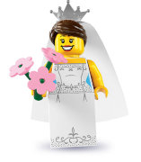 Минифигурка 'Невеста', серия 7 'из мешка', Lego Minifigures [8831-04]