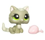 Одиночная зверюшка - Серый Котёнок, Littlest Pet Shop, Hasbro [93075]