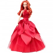 Кукла Барби 'Рождество-2022' (2022 Holiday Barbie), рыжая, коллекционная, лимитированный выпуск, Mattel [HGW73]