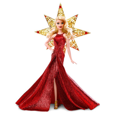 Кукла Барби &#039;Рождество-2017&#039; (2017 Holiday Barbie), блондинка, коллекционная, Mattel [DYX39] Кукла Барби 'Рождество-2017' (2017 Holiday Barbie), блондинка, коллекционная, Mattel [DYX39]